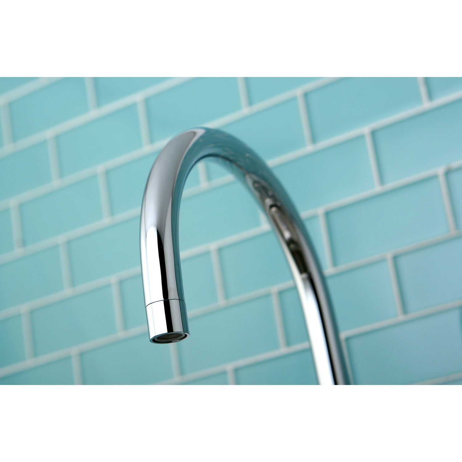 Kingston Tulare KS8721ZX - Millennium Double-Handle 4-Hole Widespread Kitchen Faucet with Plastic Sprayer, Polished Chrome — thumbnail 2